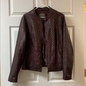 Maroon Leather Jacket 💕💕